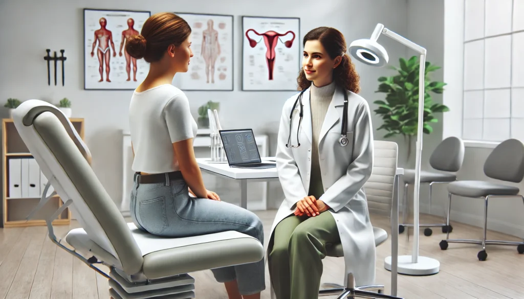ginecologa en consulta